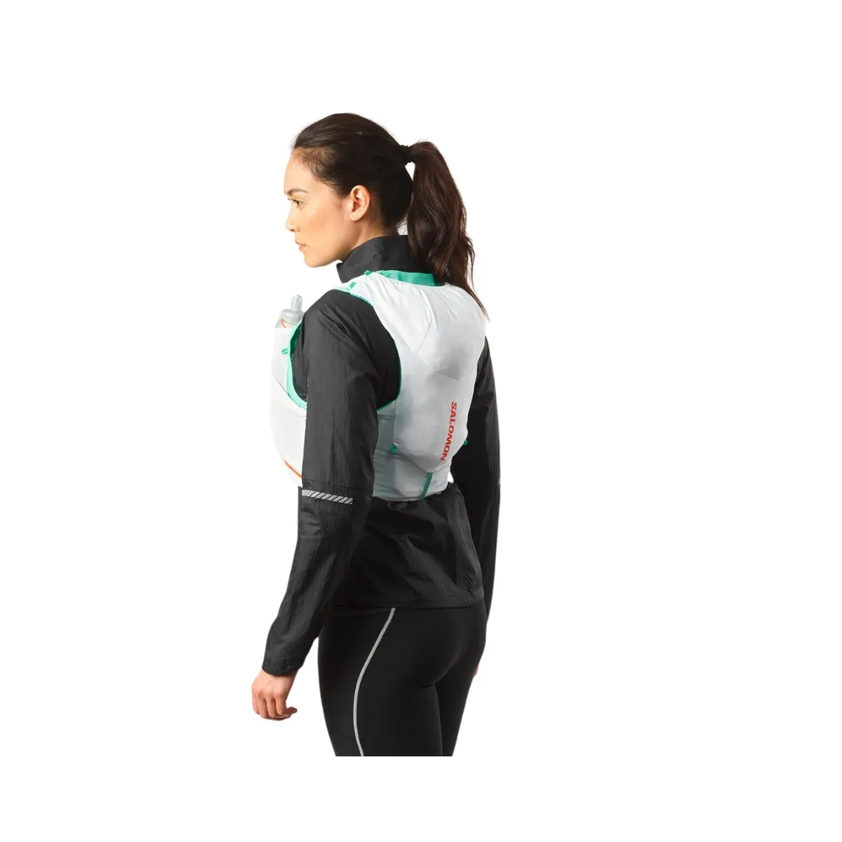 Salomon ADV Skin 5 Set White Green Running Vest