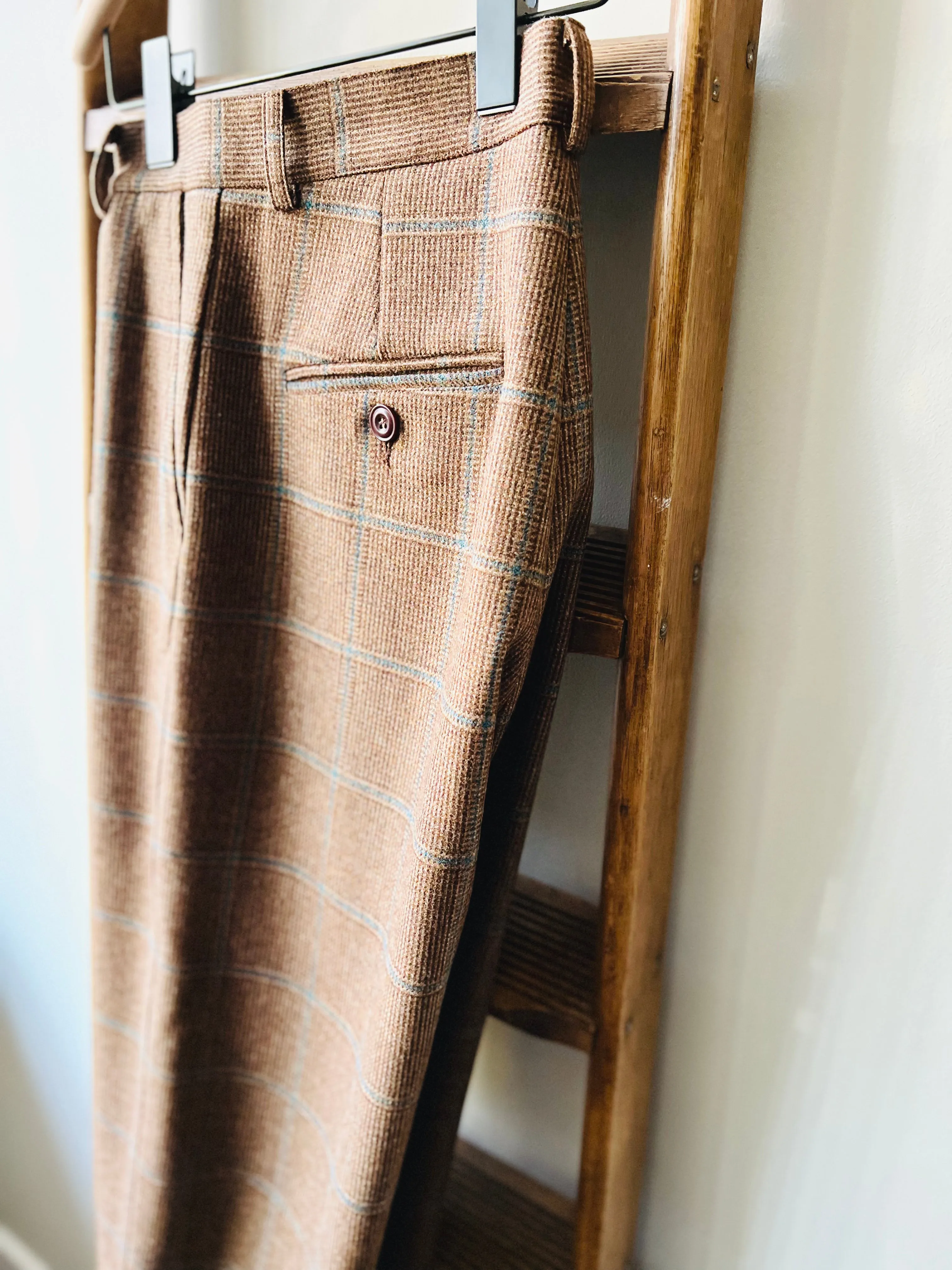 Scottish Merino Wool Trouser /Brown Check