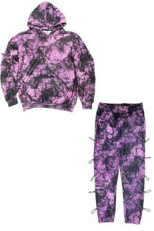 Side Toggle Tye Dye Sweat Set