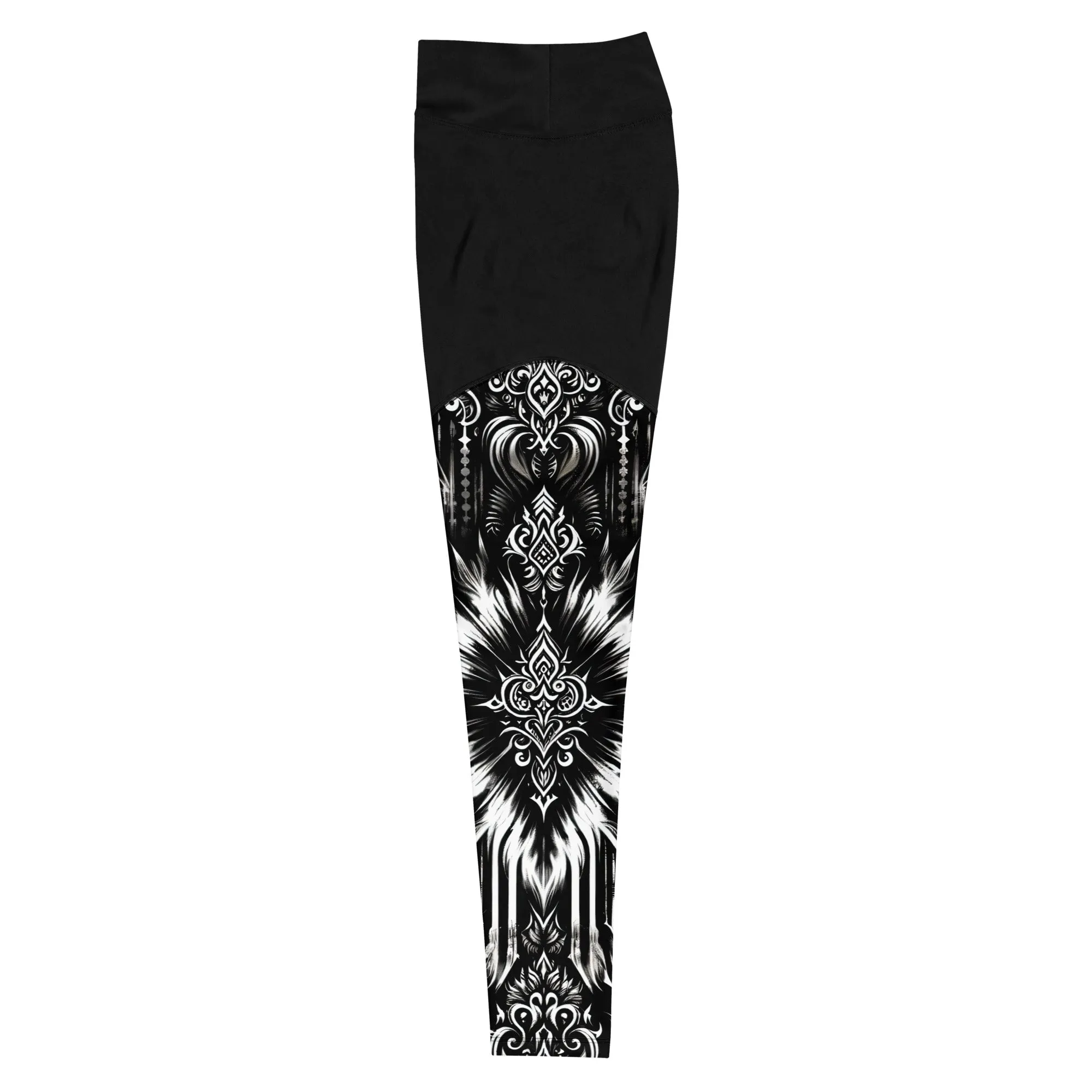 Sports Leggings Gothic Blossom