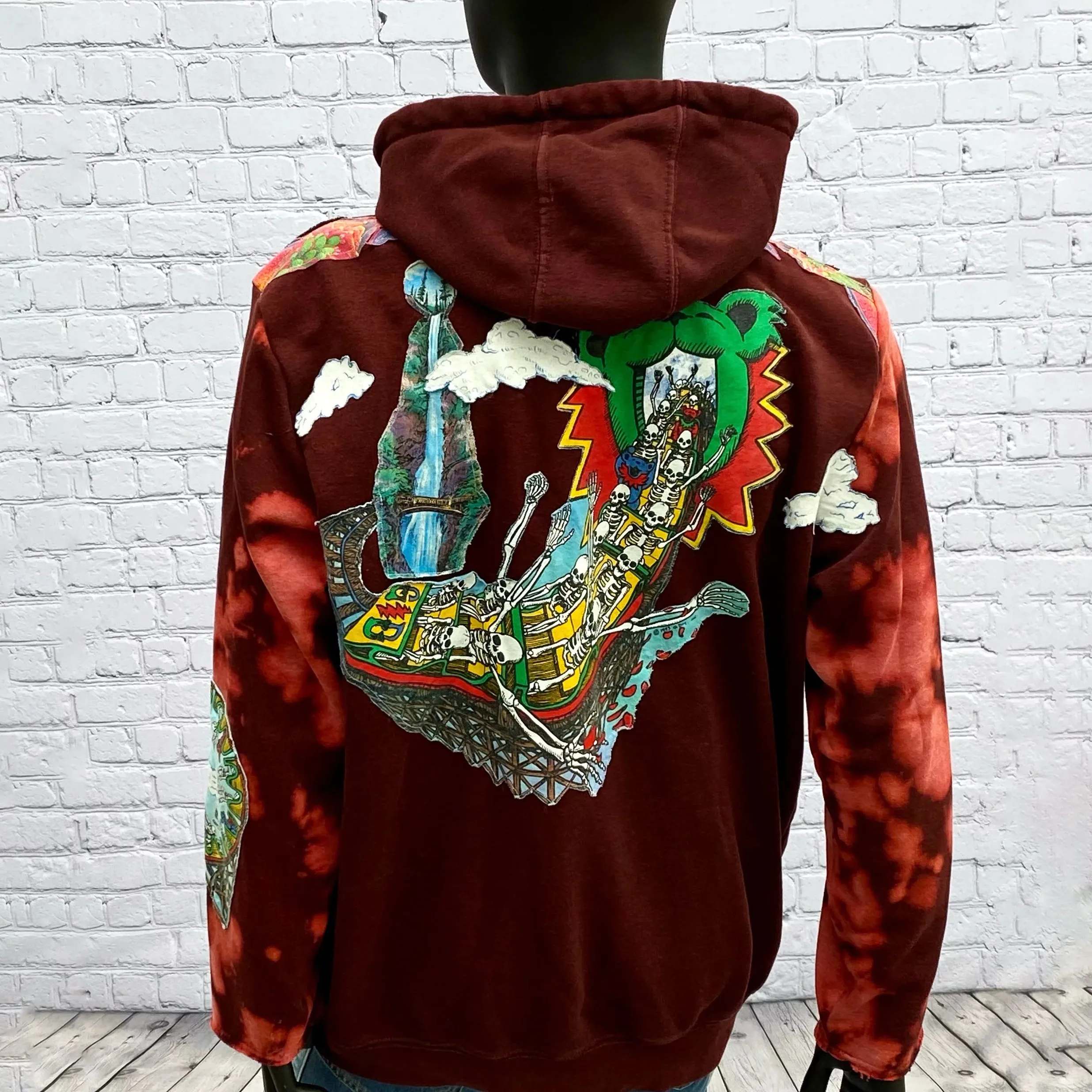 Street style personality printed loose men's hoodie