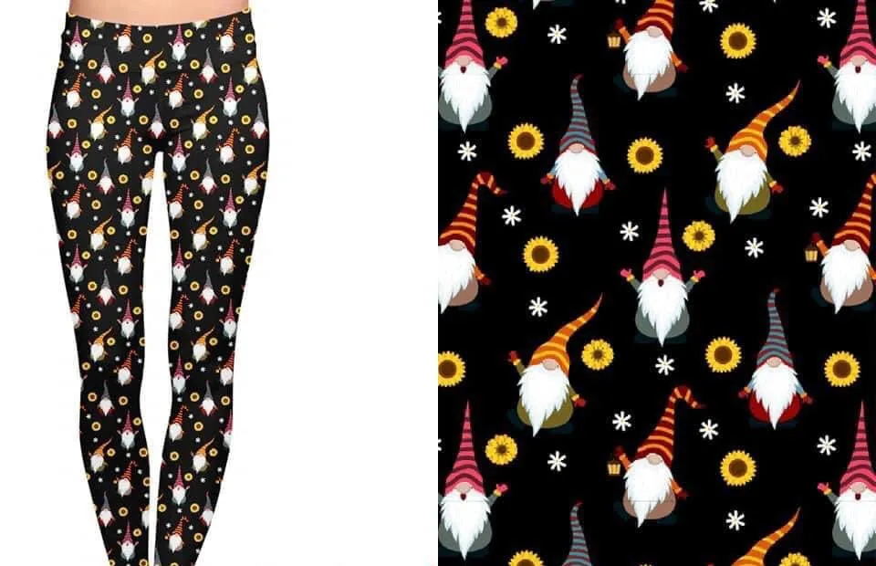 Sunflower gnomes pocket leggings