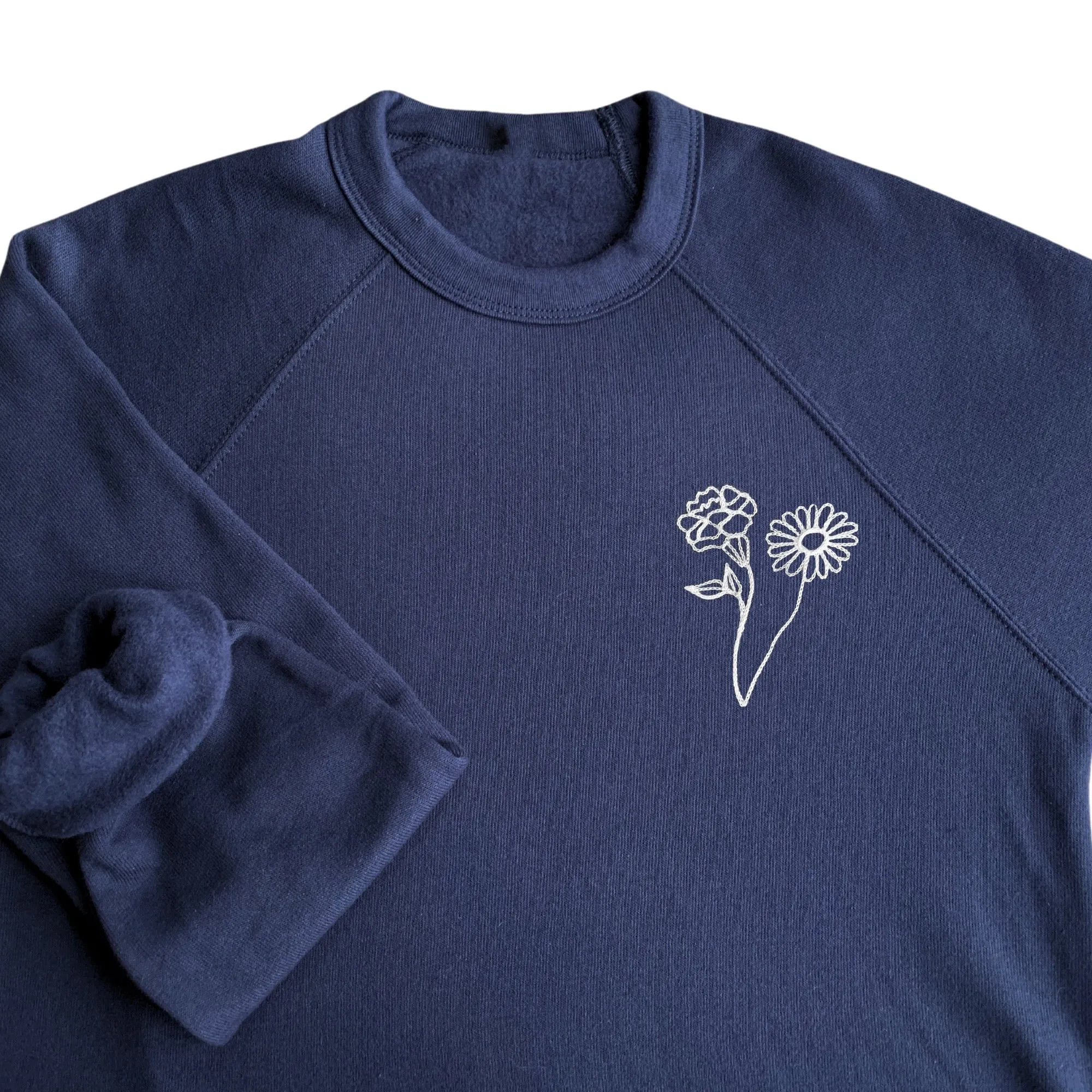 The Birth Flower Sweatshirt - Navy