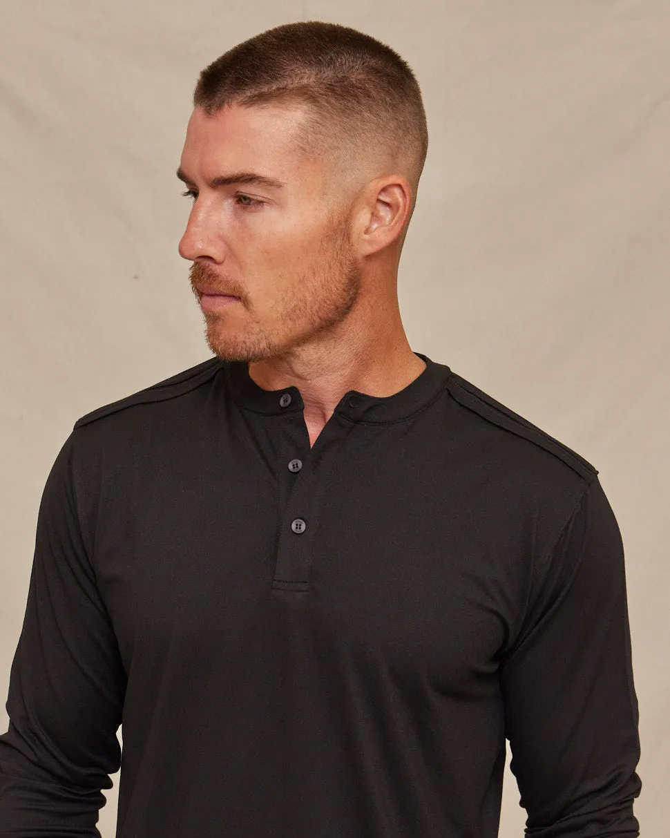 The Voyager - Performance LS Henley - Black