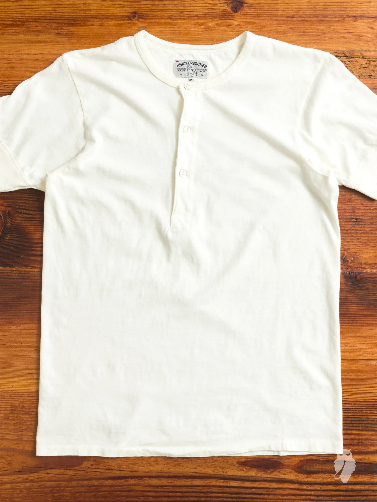 Tube Knit Henley in White