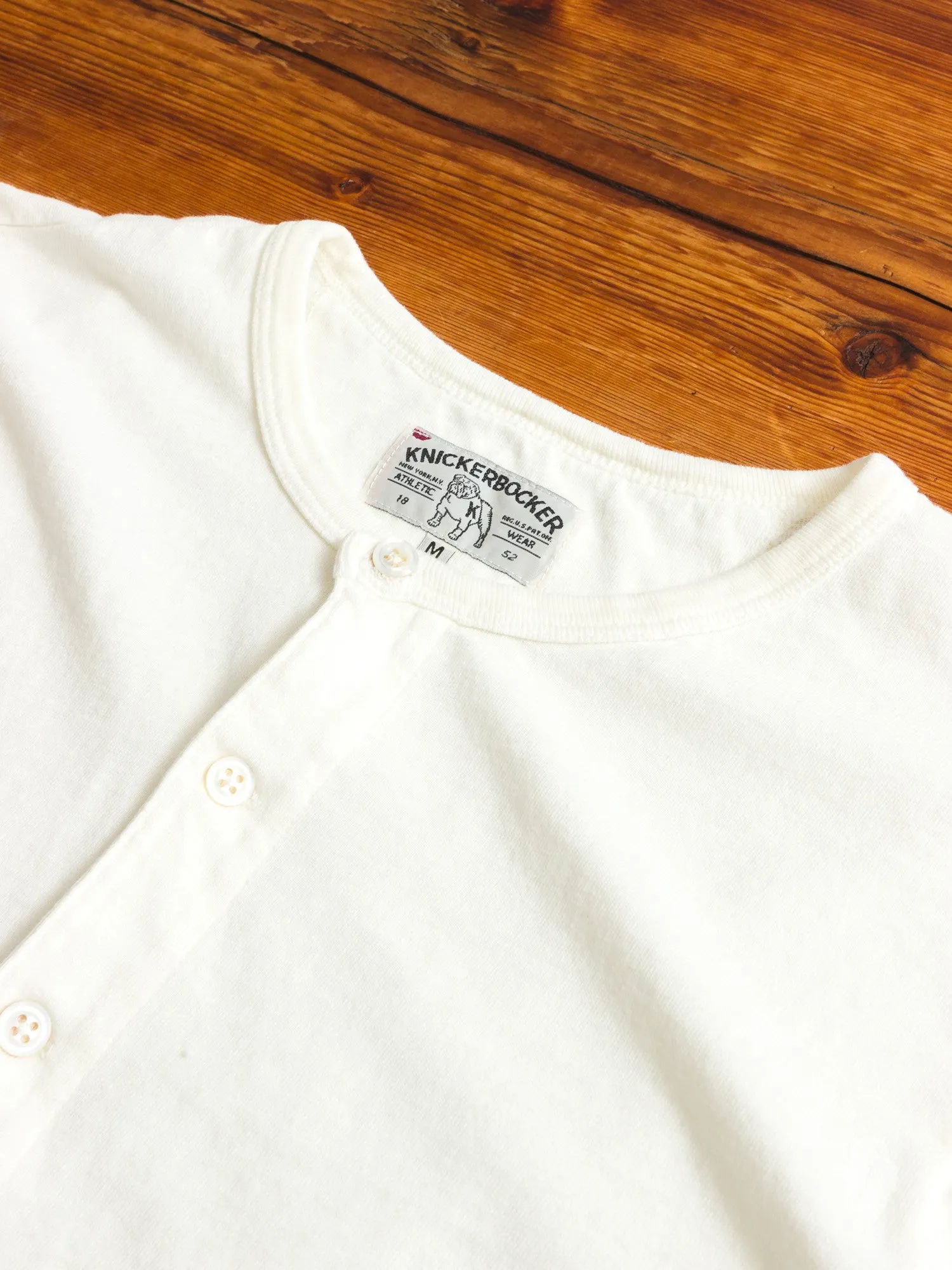 Tube Knit Henley in White