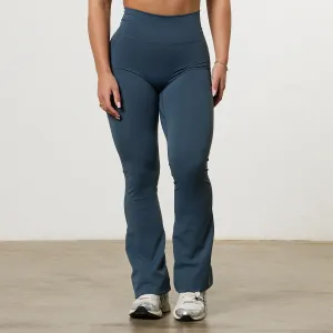 VANQUISH ENHANCE STEEL BLUE HIGH-WAIST FLARED LEGGING