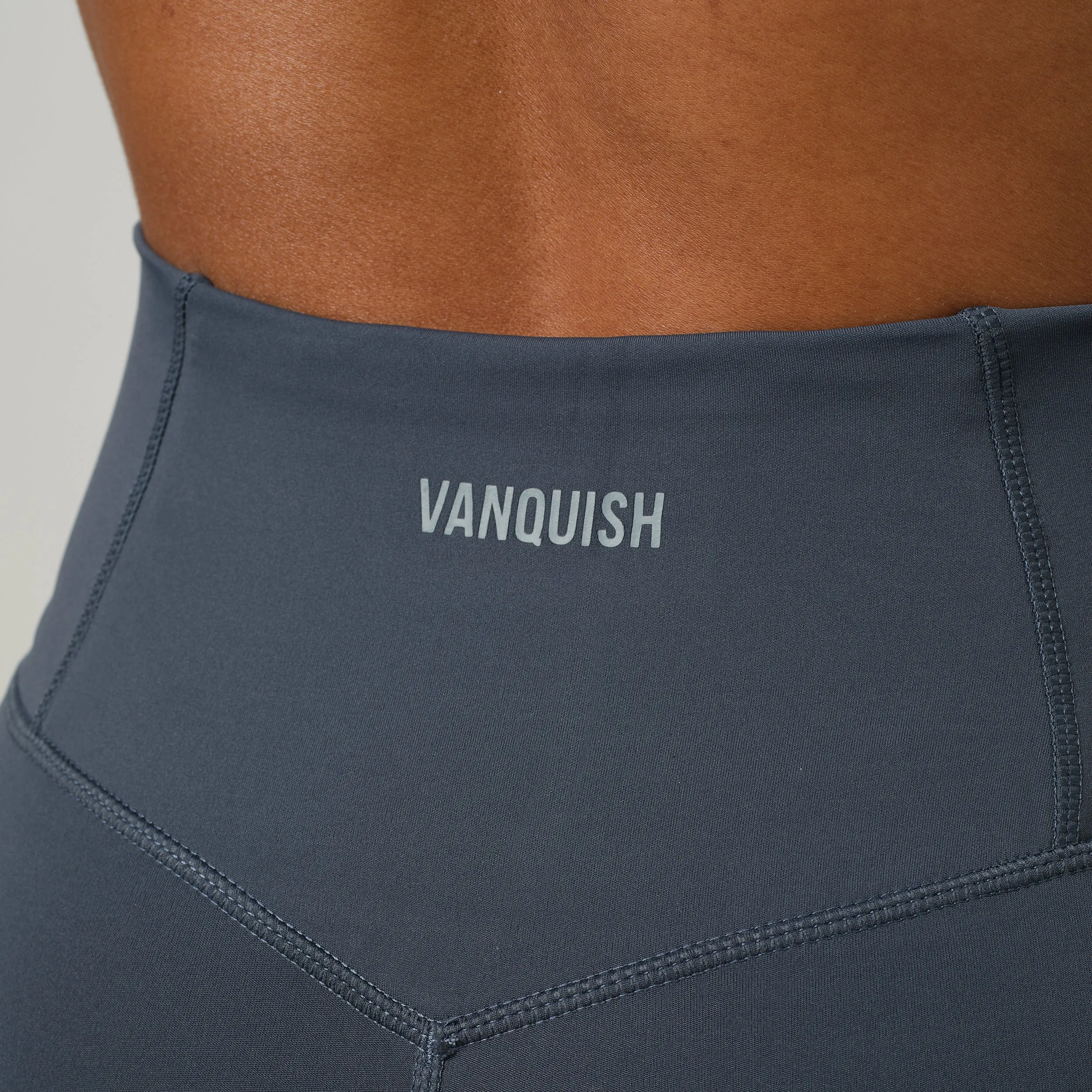 VANQUISH ENHANCE STEEL BLUE HIGH-WAIST FLARED LEGGING