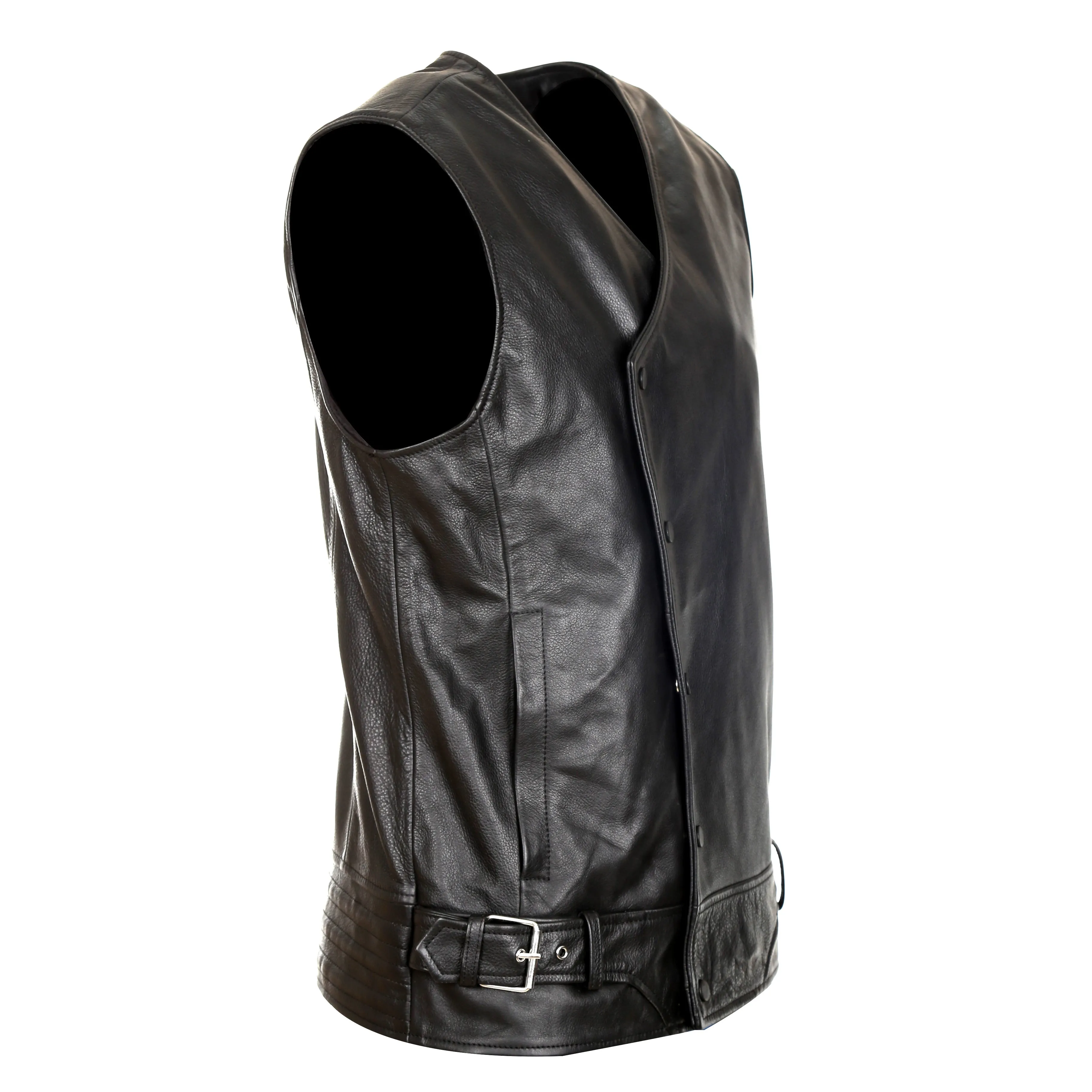 Veteran Men's Motorcycle Leather Vest