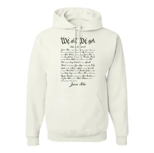 We All We Got Pullover Hoodie | Kelce Speech White Pullover Sweatshirt