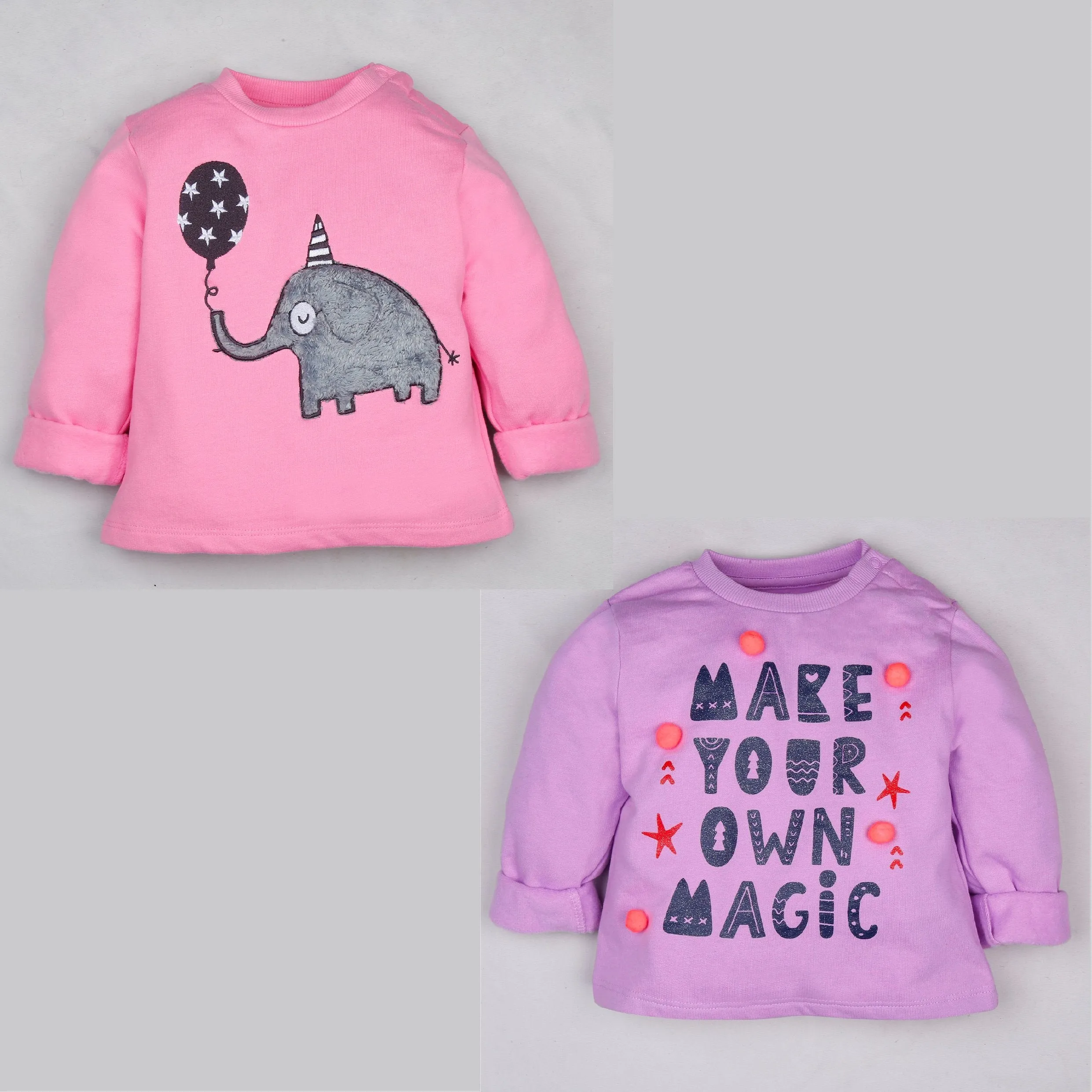 Winter Sweatshirt Combo- Pom Pom and Elephant