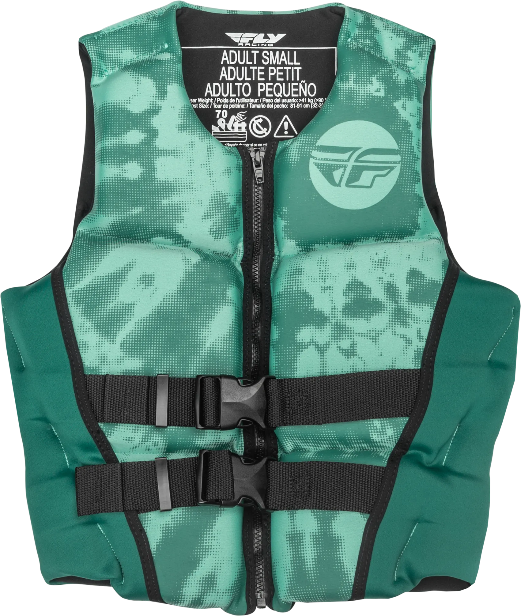 WMN'S NEOPRENE FLOTATION VEST DARK TEAL/LIGHT TEAL MD