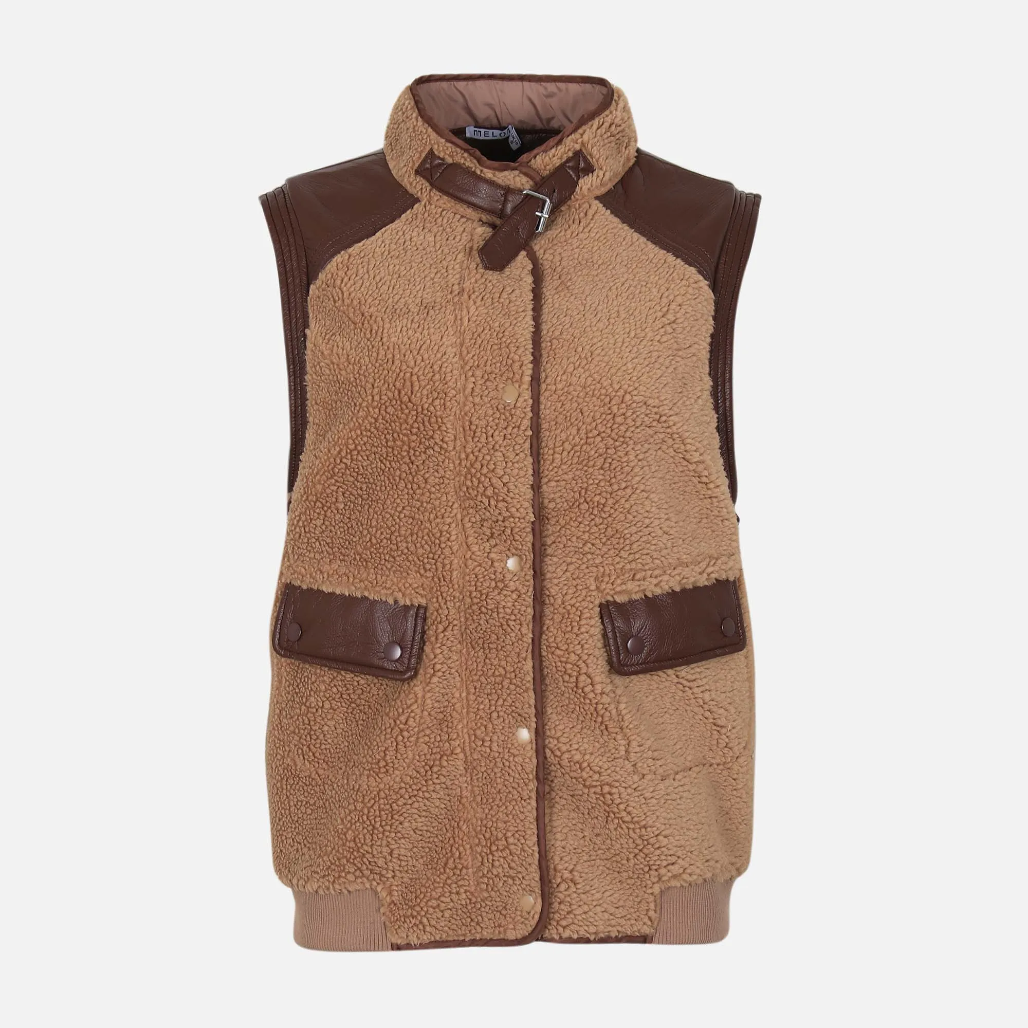 WOMEN SHERPA-PU VEST