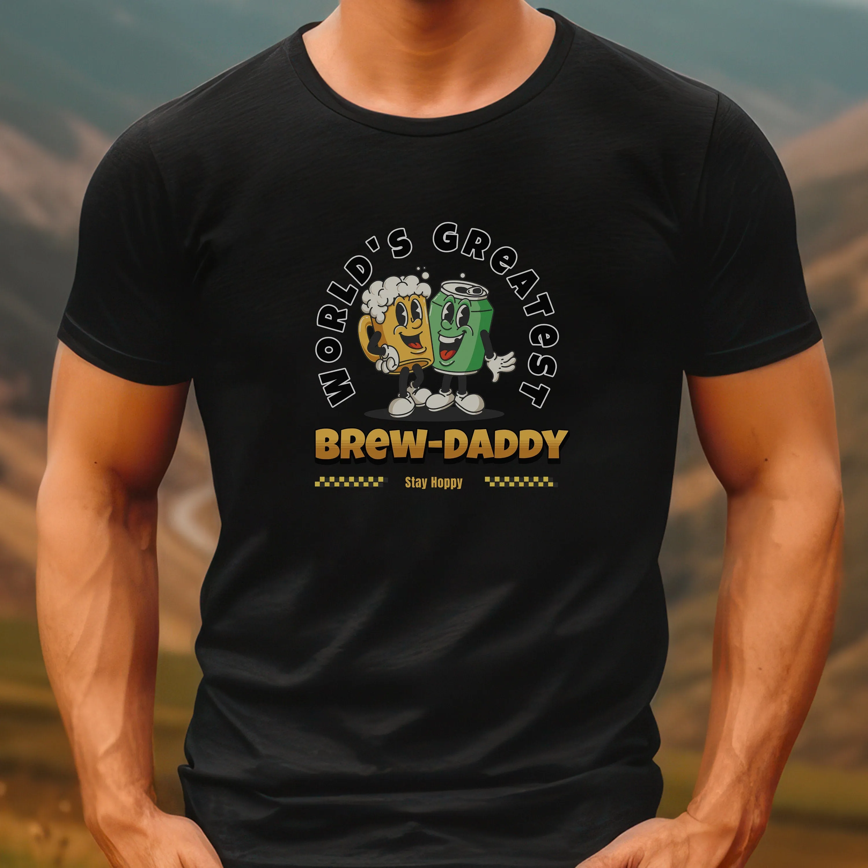 World's Greatest Brew-Daddy T-Shirt, Funny Beer Lover Gift, Stay Hoppy Tee, Father's Day Shirt, Beer and Hops